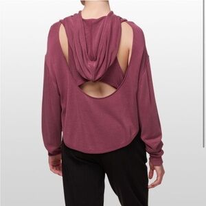 Free people movement open back sweater